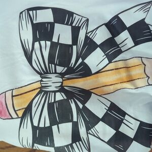 Checkered Bow Graphic Tee , Teacher